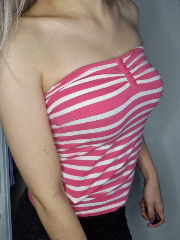 Gestreift Streifen Tubetop Basic Schlicht