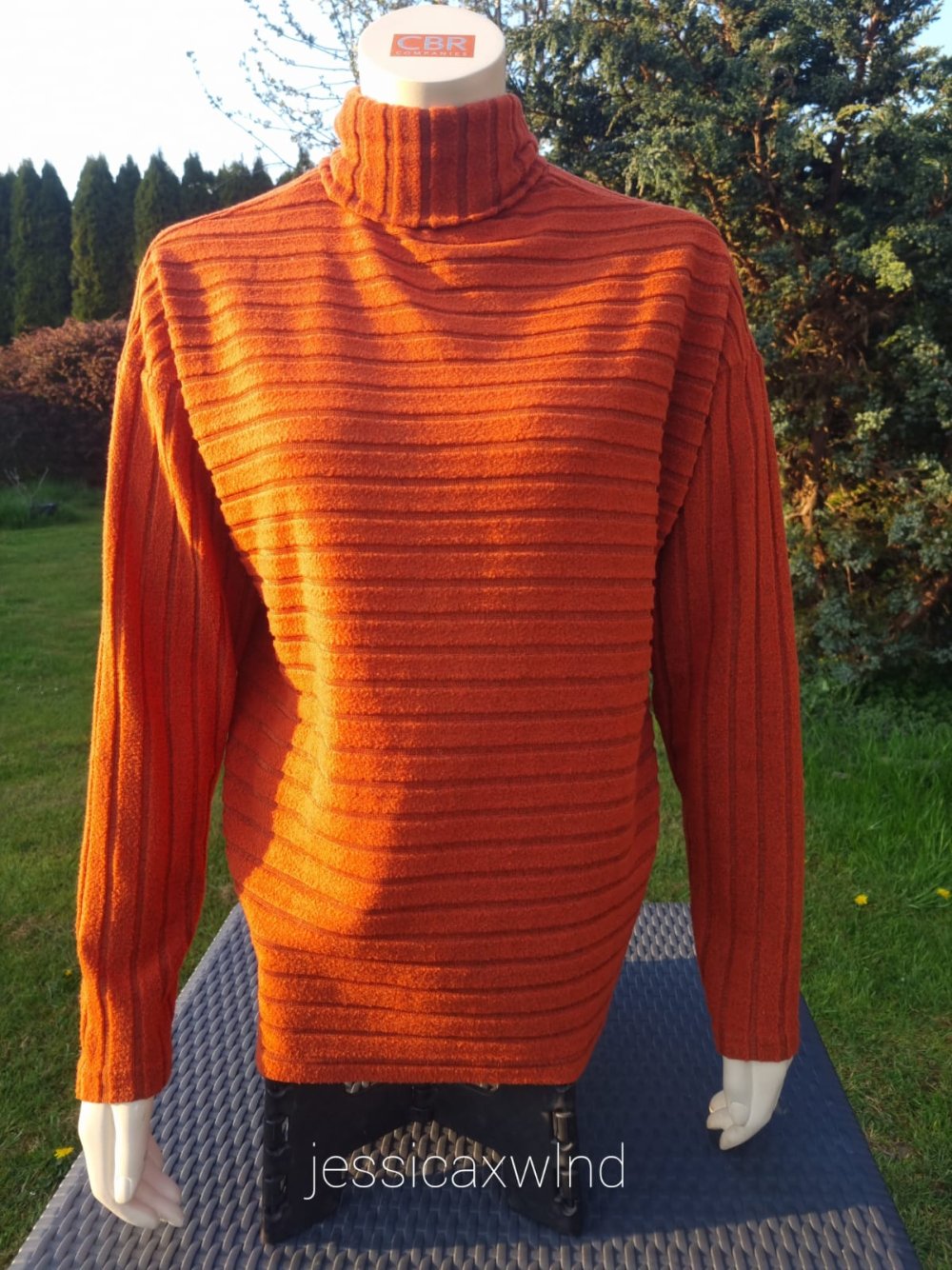 Rollkragen Pullover Basic Schlicht Rostbraun