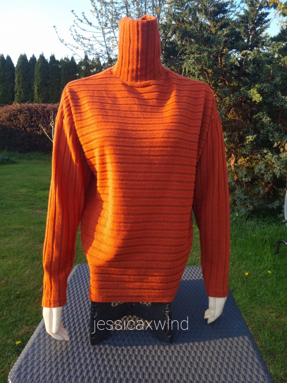 Rollkragen Pullover Basic Schlicht Rostbraun