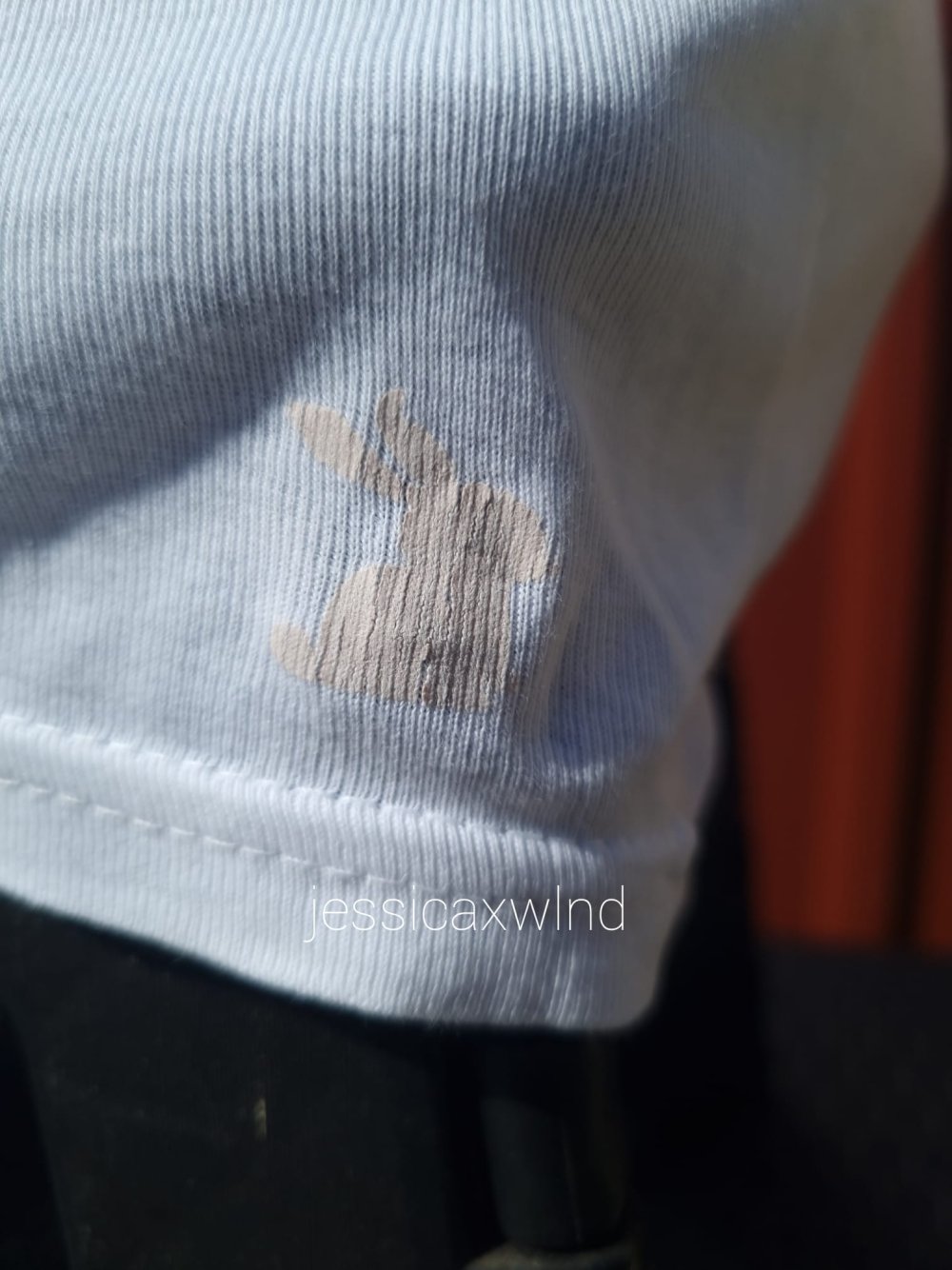 Tally Weijl T-Shirt V-Ausschnitt weiß