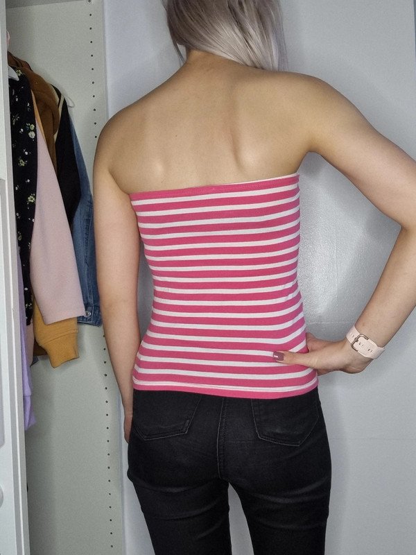 Gestreift Streifen Tubetop Basic Schlicht