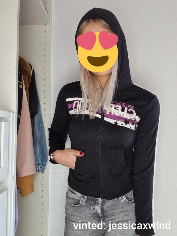 Überzieher Strickjacke Zipper Kapuzenjacke Sweatshirtjacke Hoodiejacke