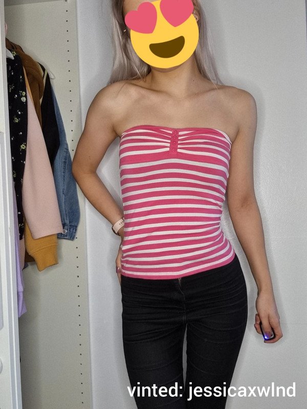 Gestreift Streifen Tubetop Basic Schlicht