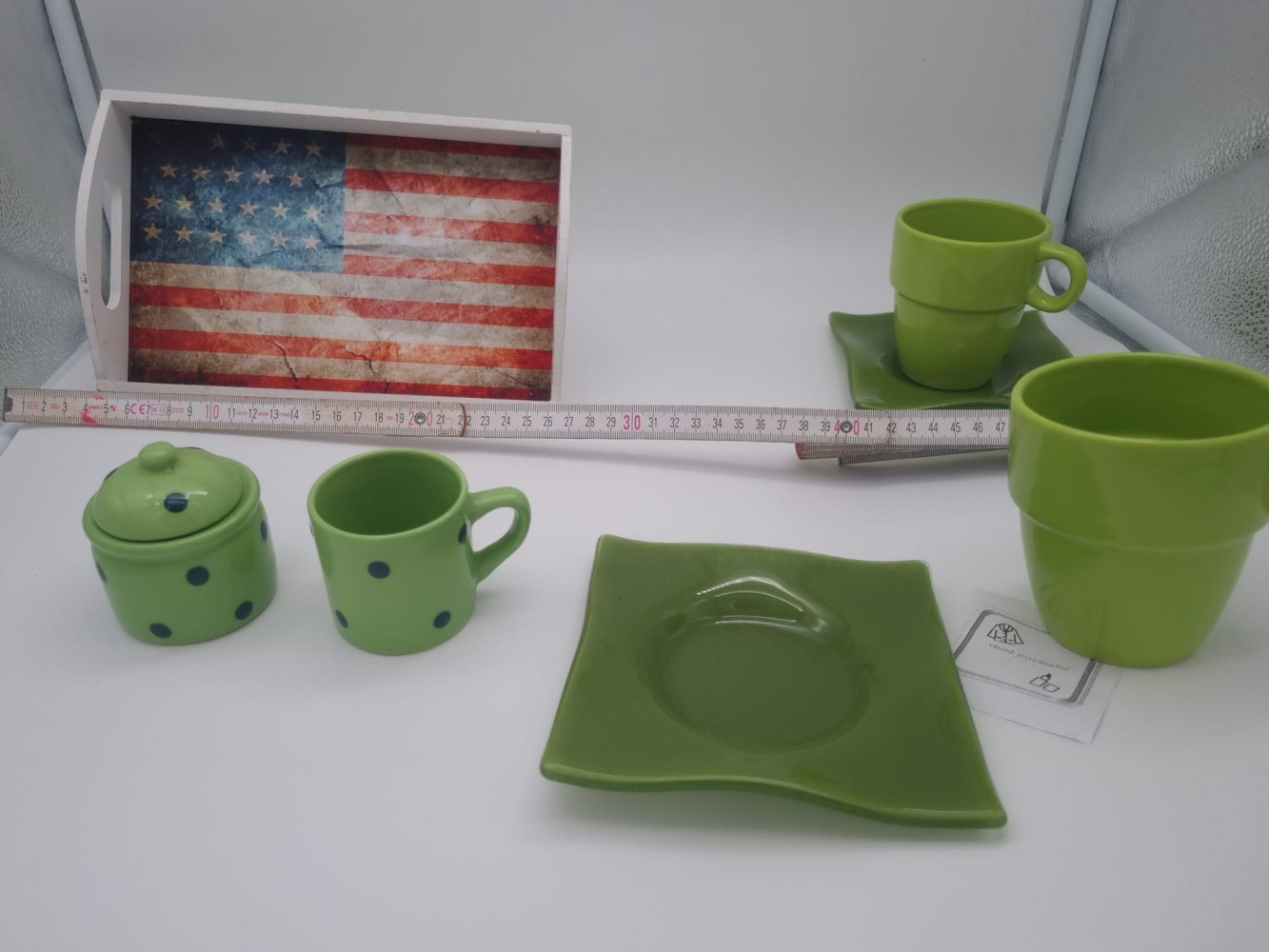 Servierbrett und Kaffeeset / Teeset