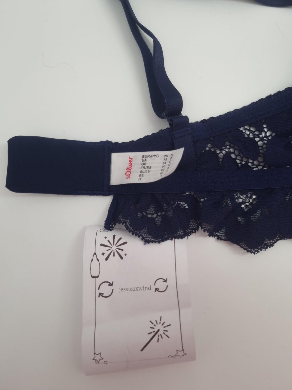S.Oliver Push-Up BH in marineblau