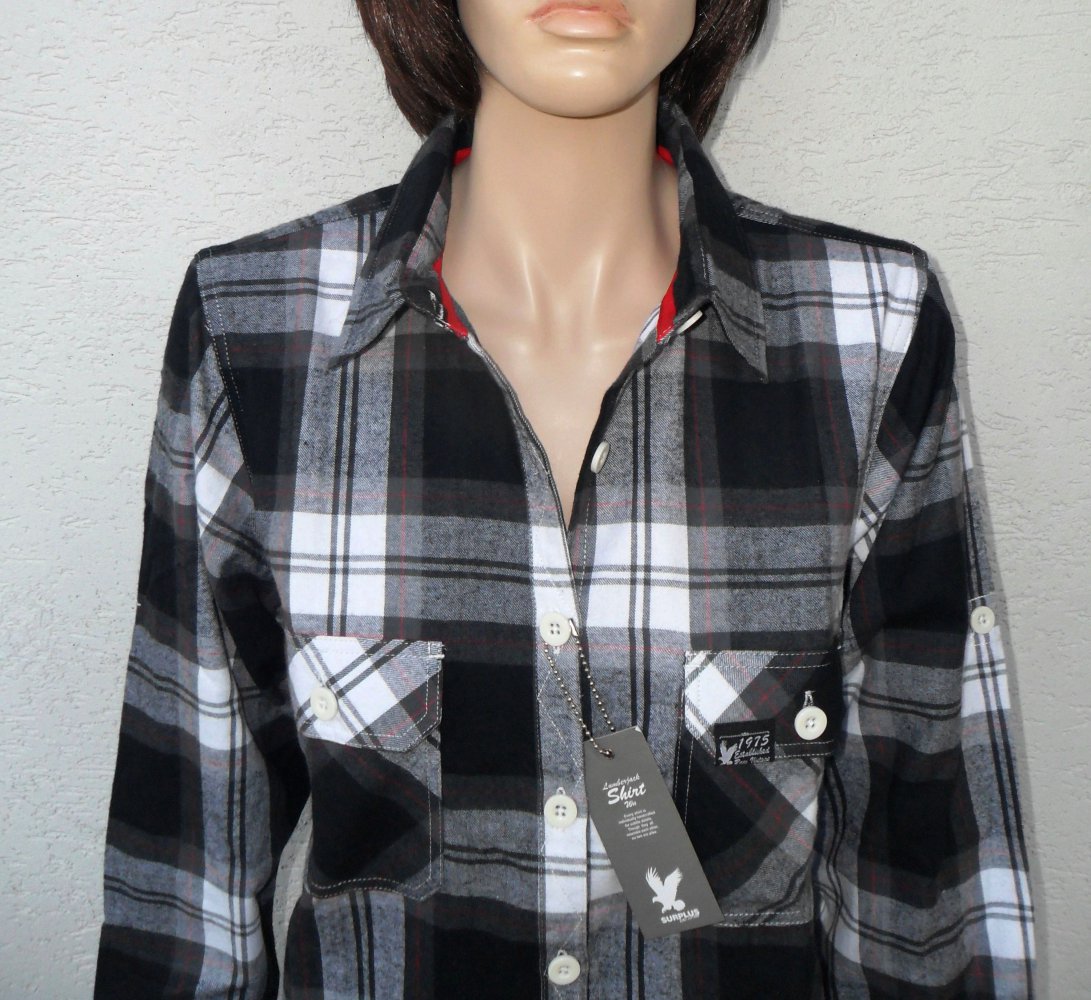 Ungetragenes Surplus Raw Vintage Damen Hemd Gr.M Holzfäller 100 % Baumwolle