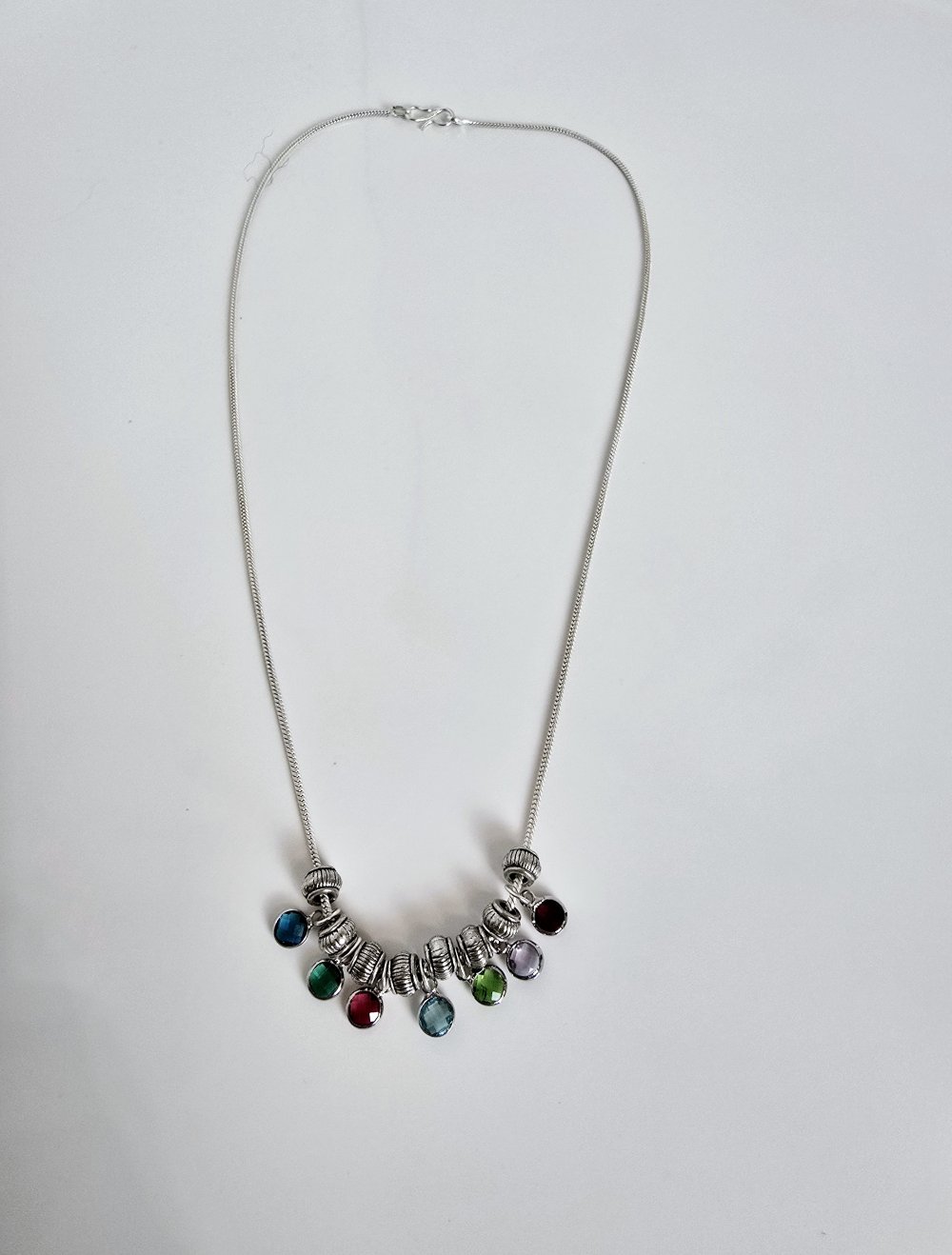 Regenbogen Kristall Kette 925