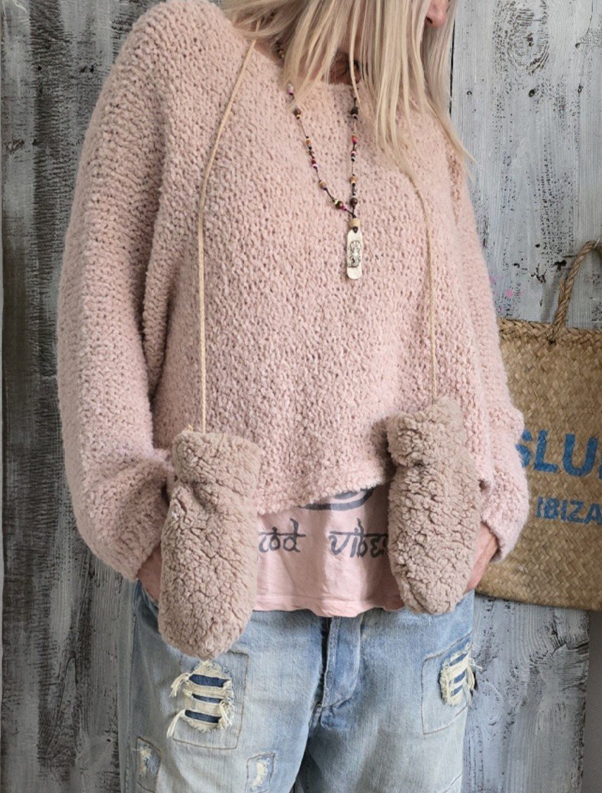 Teddy Boucle Kastenpulli Alpaka Ibiza
