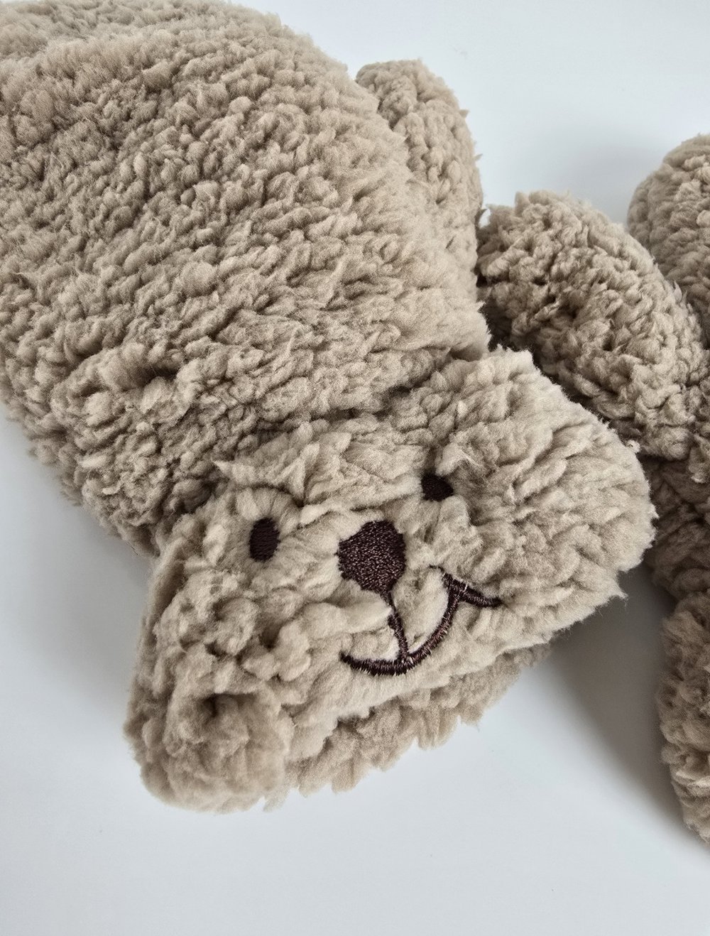 Teddy Handschuhe Fäustlinge braun