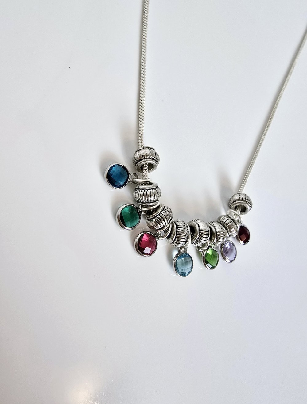 Regenbogen Kristall Kette 925