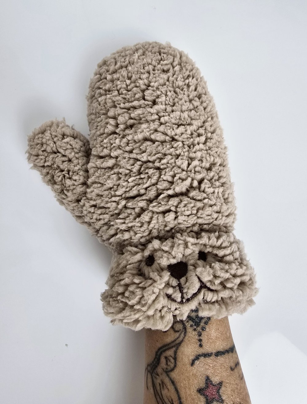 Teddy Handschuhe Fäustlinge braun