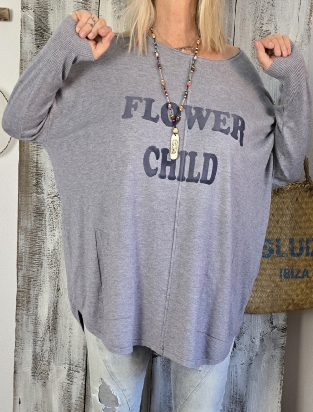 Flower Child Oversize Pullover Ibiza