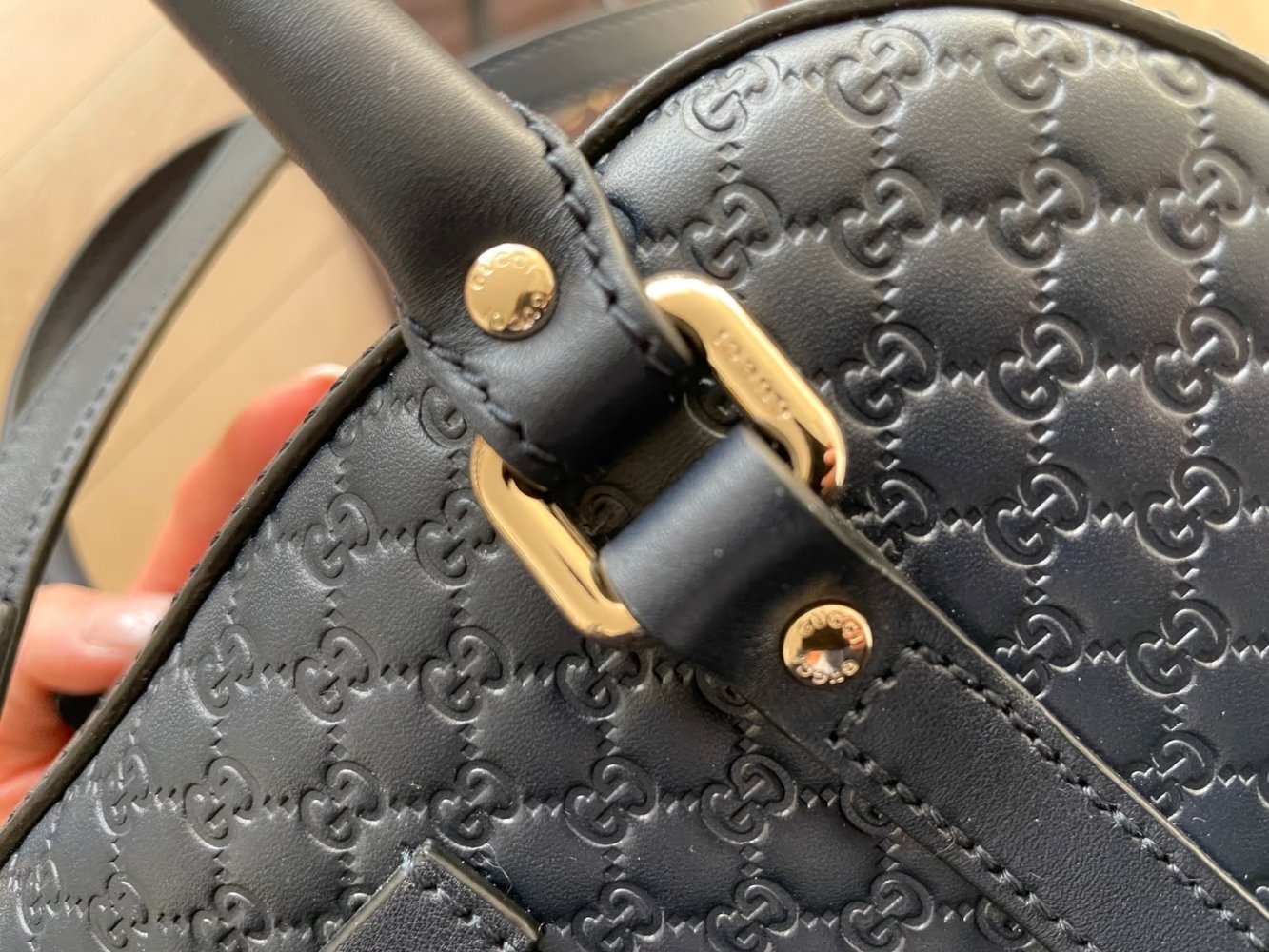 Gucci Tasche blau Leder Neu Original