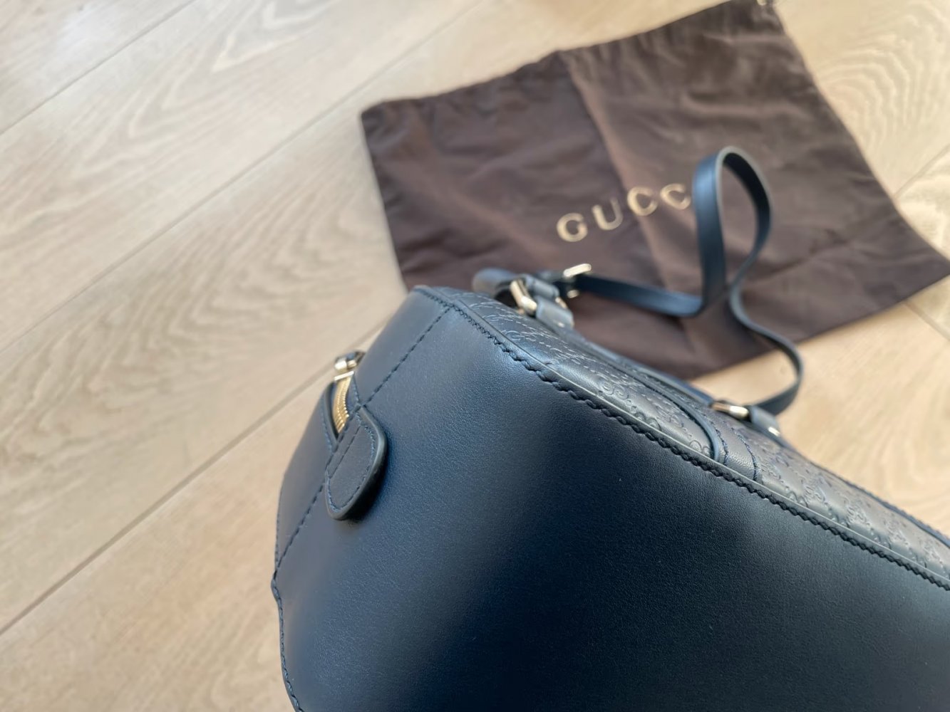 Gucci Tasche blau Leder Neu Original