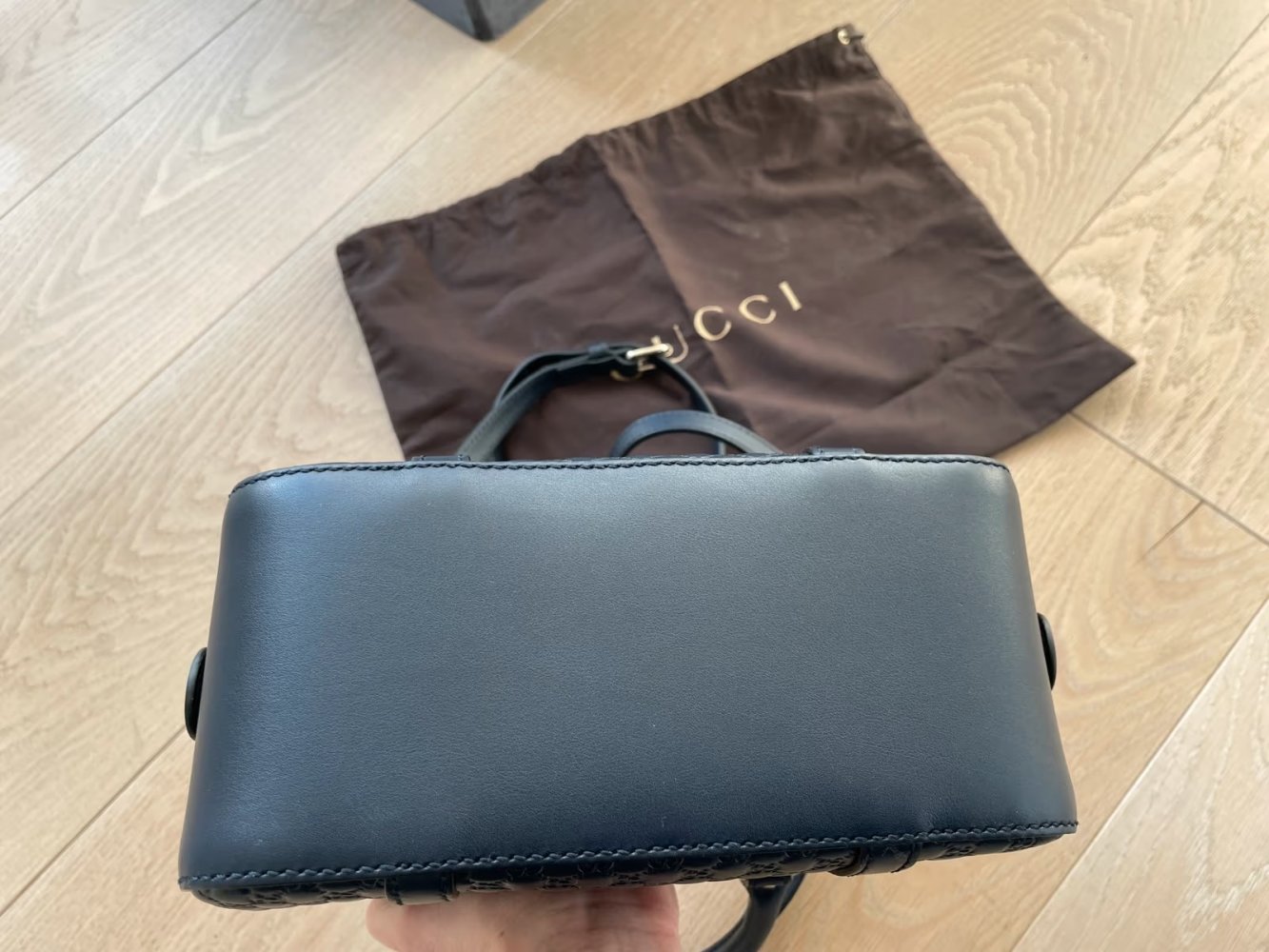 Gucci Tasche blau Leder Neu Original