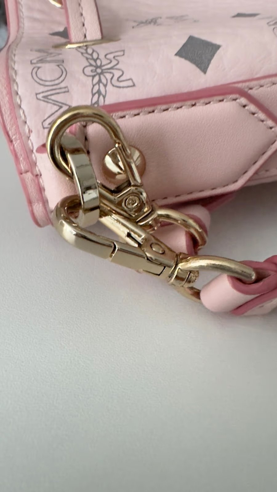 MCM Beuteltasche, Puder Pink, Rosa