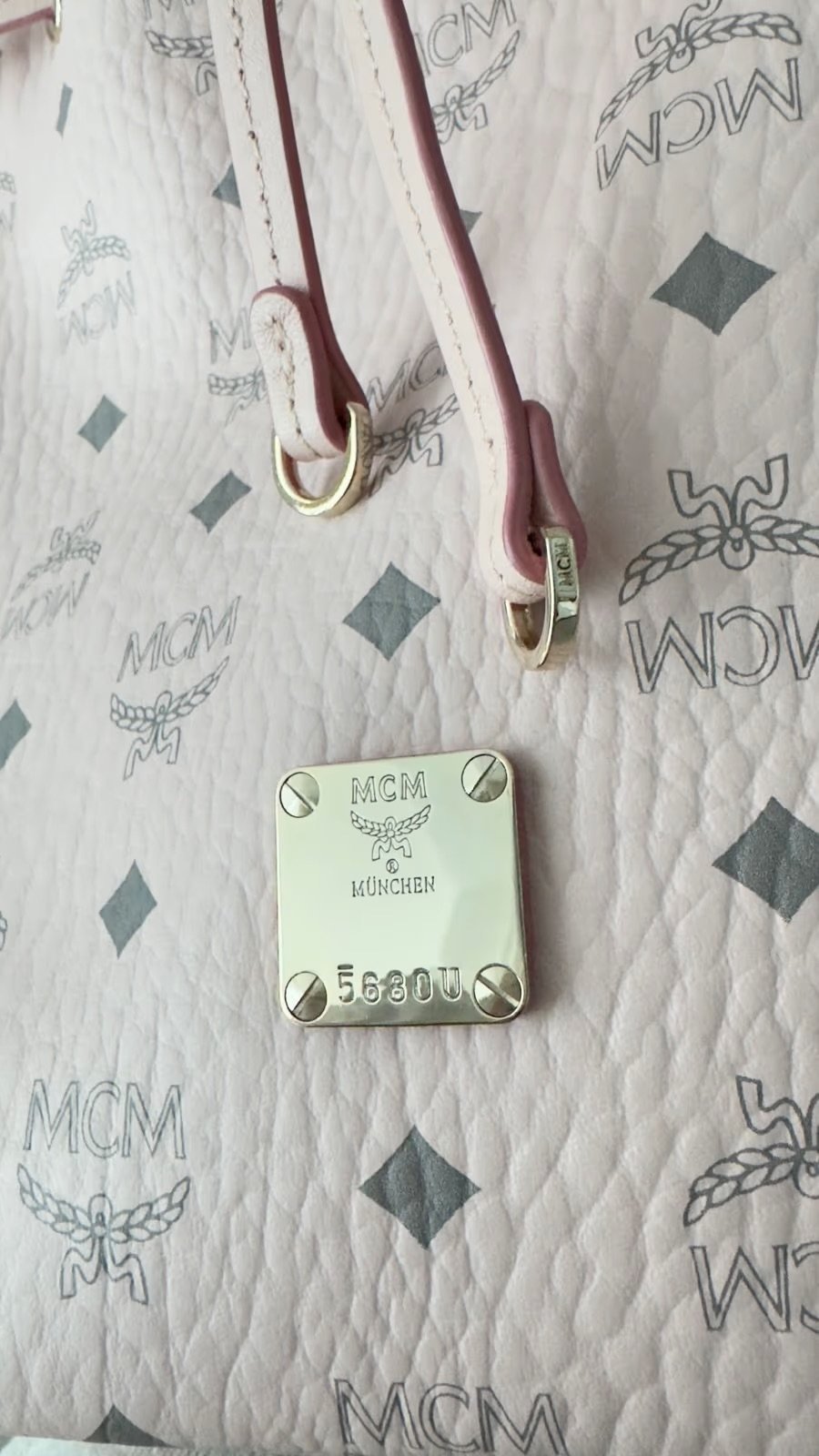 MCM Beuteltasche, Puder Pink, Rosa