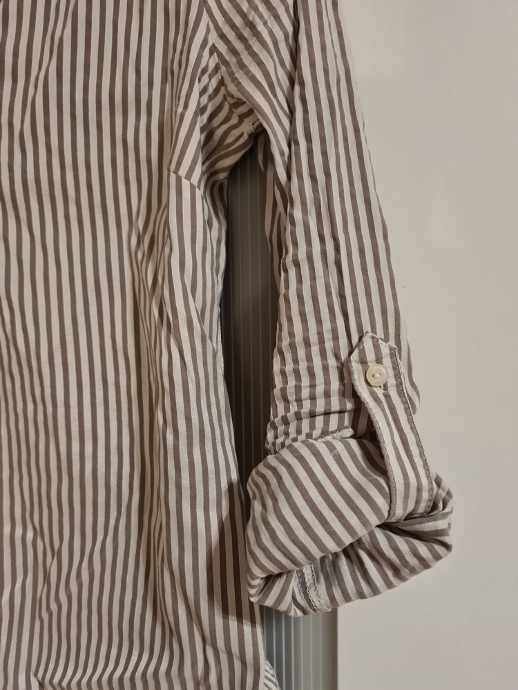 Gestreifte Bluse mit Elasthan