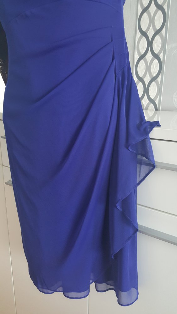 .:: Blaues Marine Kleid mit Spitzen 16 also 44 XL ::.