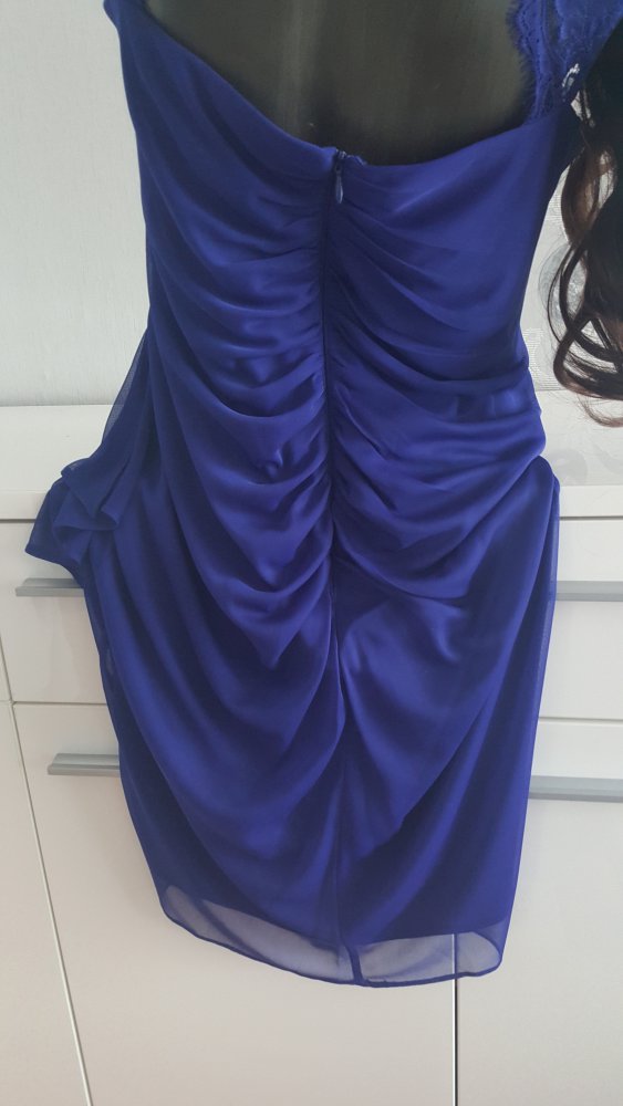 .:: Blaues Marine Kleid mit Spitzen 16 also 44 XL ::.