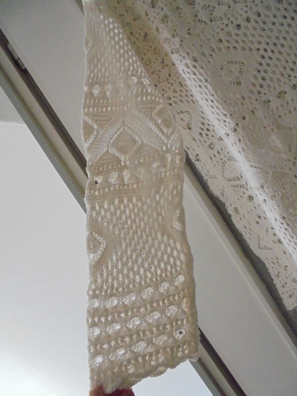 Yessica Pullover in Häkeloptik Lochmuster wollweiß mit Etikett Gr. XL