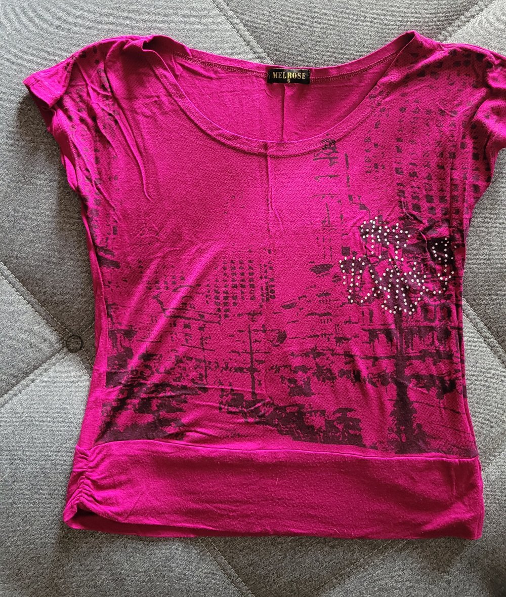 Shirt mit coolem Glitzer - von Melrose Gr. S