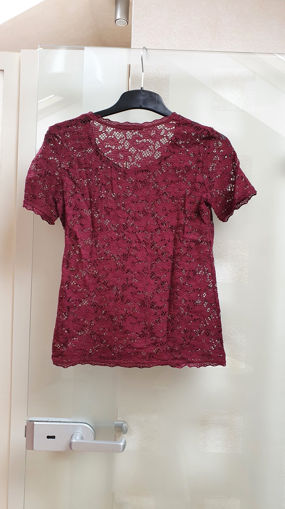 Betty Barclay T-Shirt Blümchenmuster Gr. 38 weinrot 