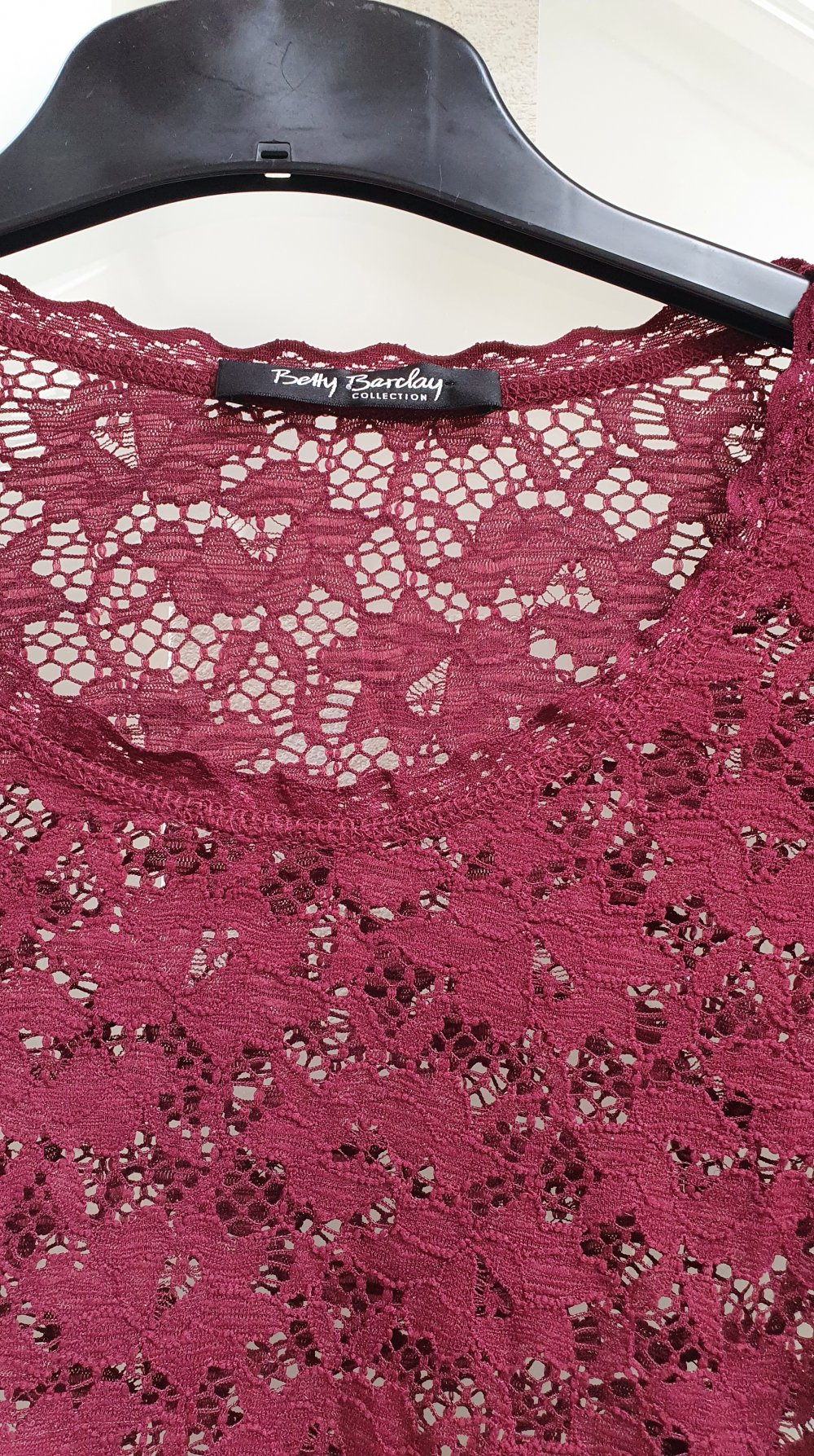 Betty Barclay T-Shirt Blümchenmuster Gr. 38 weinrot 