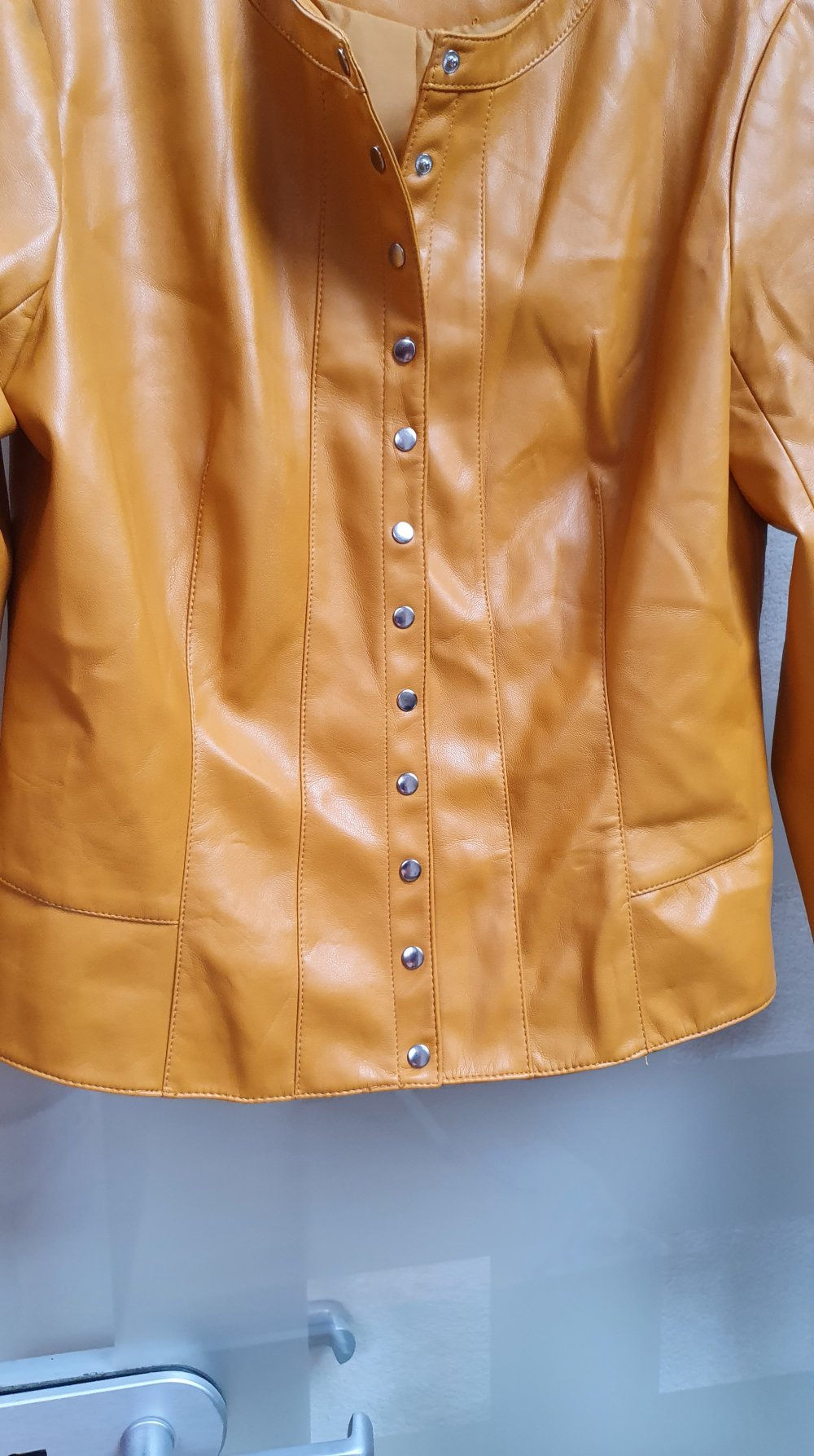 Zara Kunstlederjacke Gr. M senffarben