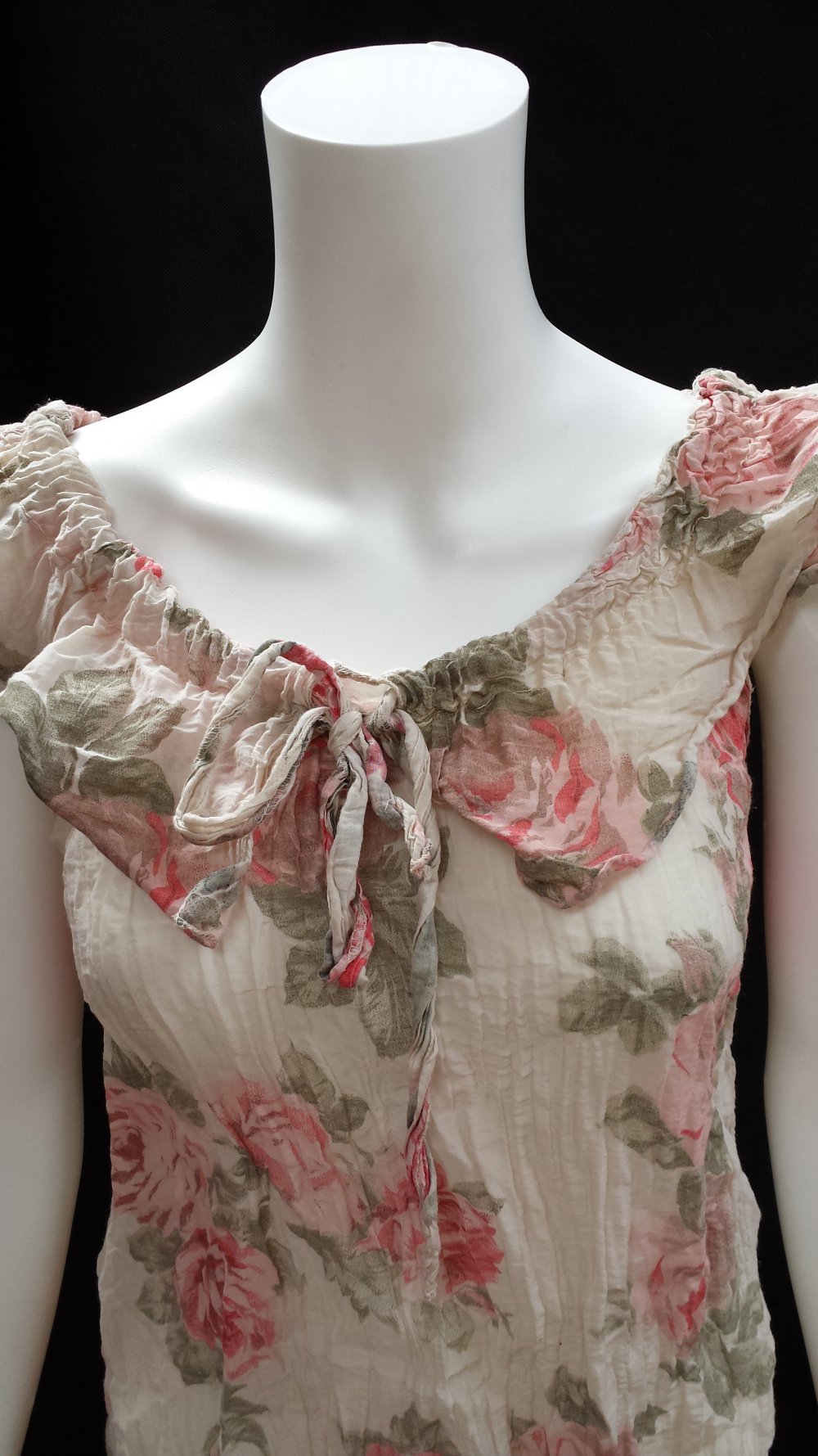 Seiden Bluse Gr. 38 im Shabby Stil 