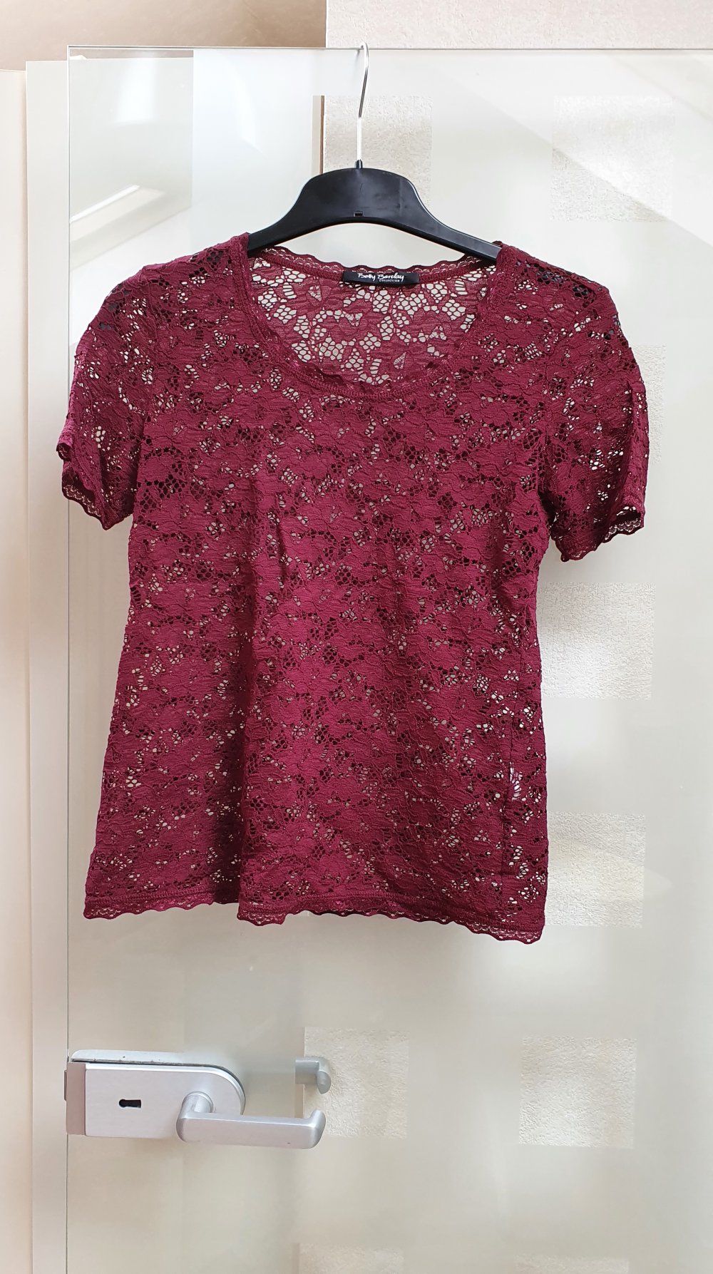 Betty Barclay T-Shirt Blümchenmuster Gr. 38 weinrot 