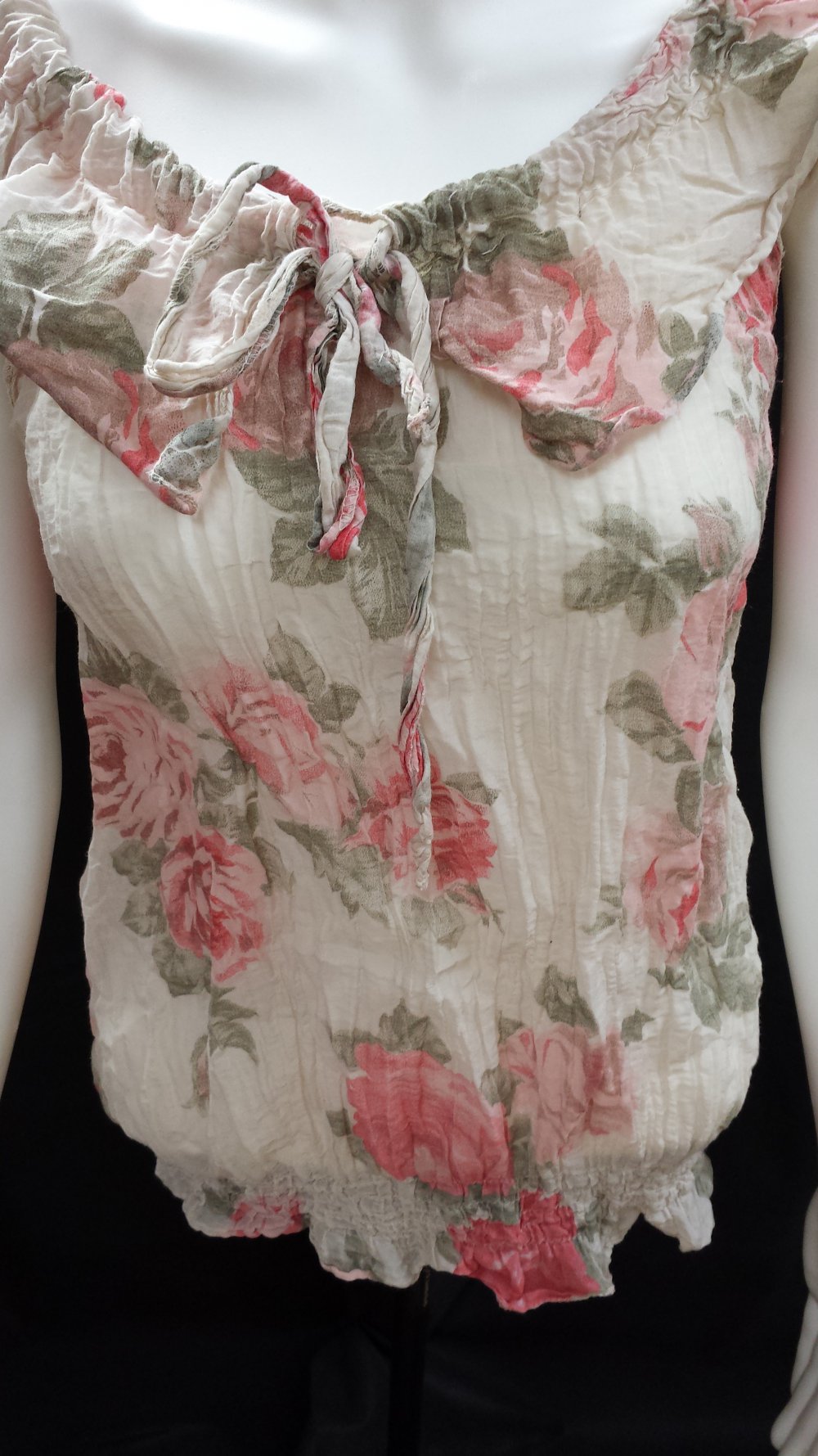 Seiden Bluse Gr. 38 im Shabby Stil 