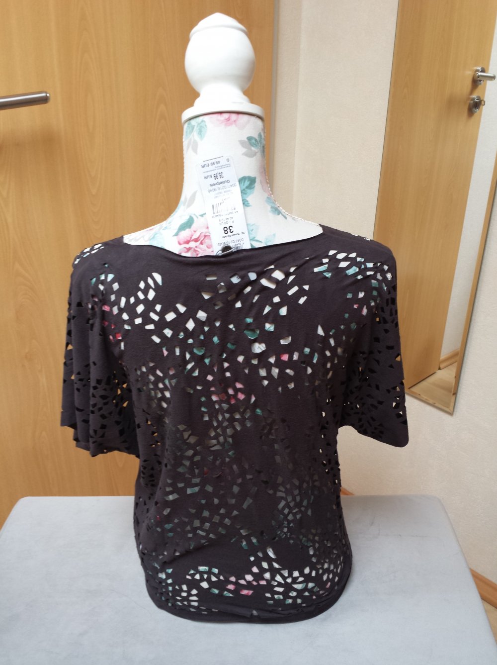 Betty Barclay T-Shirt Lederimitat Lochmuster neu mit Etikett  UVP 49,99!