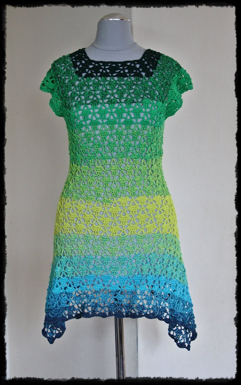 Bunte, neue Ombre Zipfeltunika, Gr.S, Unikat