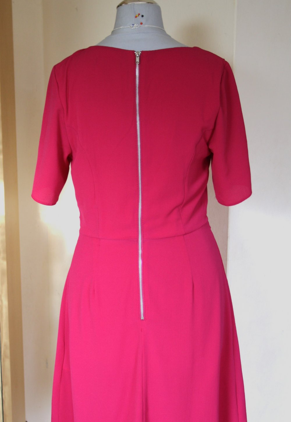 Schönes, pinkes Midikleid, Gr.36