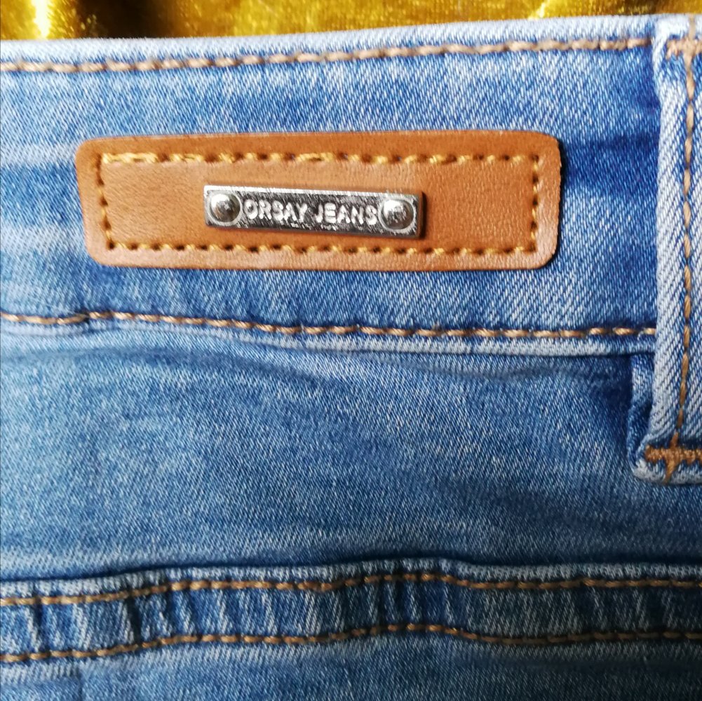 Jeans Jeanshose Jeansröhre Orsay mittelblau Röhre Slim Skinny