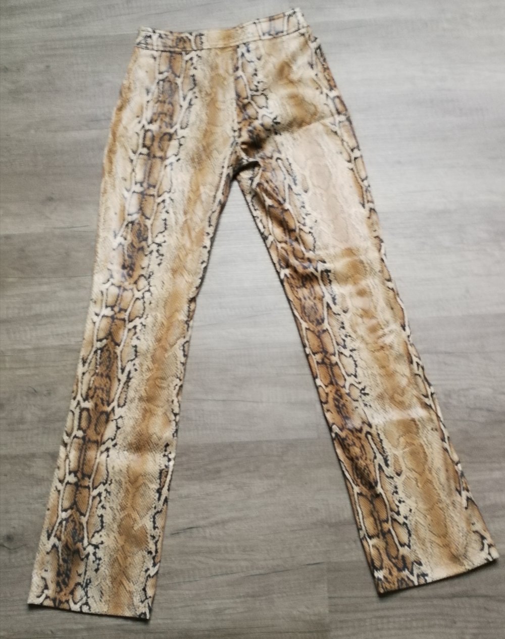 Damenhose Schlangenlederhose Imitat vegan Rockstar Reptil True Vintage Retro 