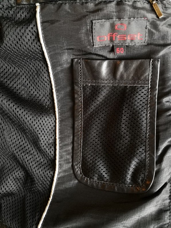 Kapraun/Offset Lederjacke Gr. 50 neue schwarze Bikerjacke Edelleder! Unisex