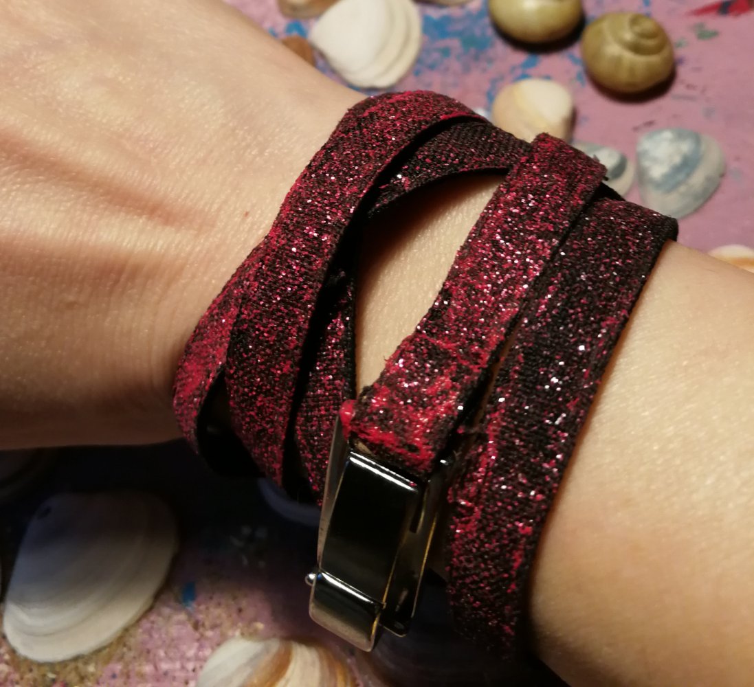 Armband Wickelband Glitzer Glamour Galaxy Designerschmuck! Unisex vegan