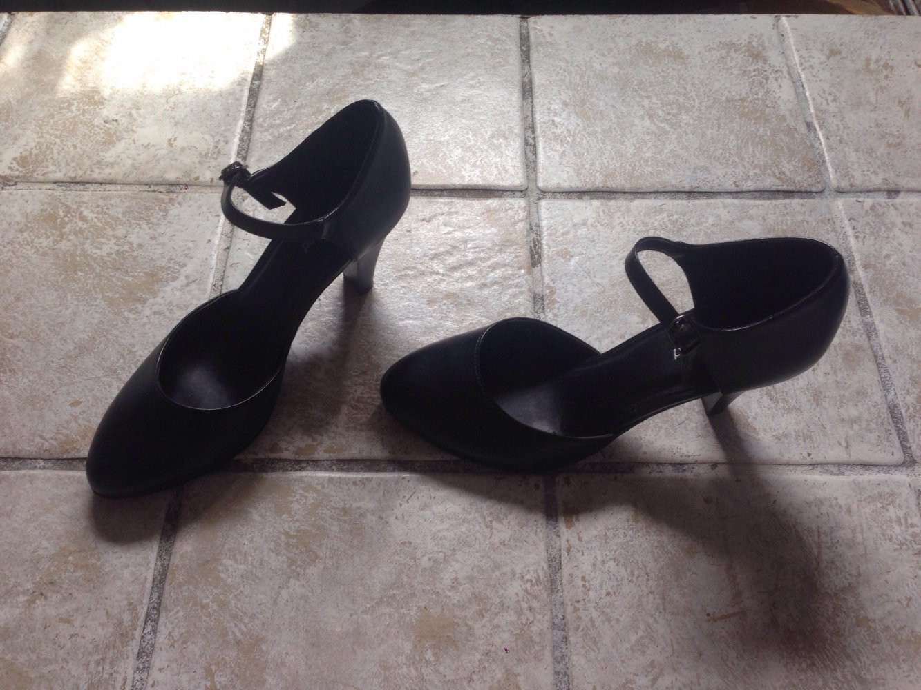 High Heel Sandalen Stilettos Mary Jane's! Schwarze Pumps Klassiker! Veganerfreundlich