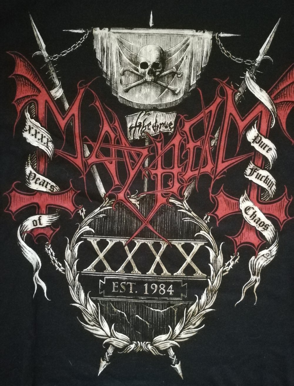 The True Mayhem 40th Anniversary Bandshirt Collage NEU Black Metal Kult