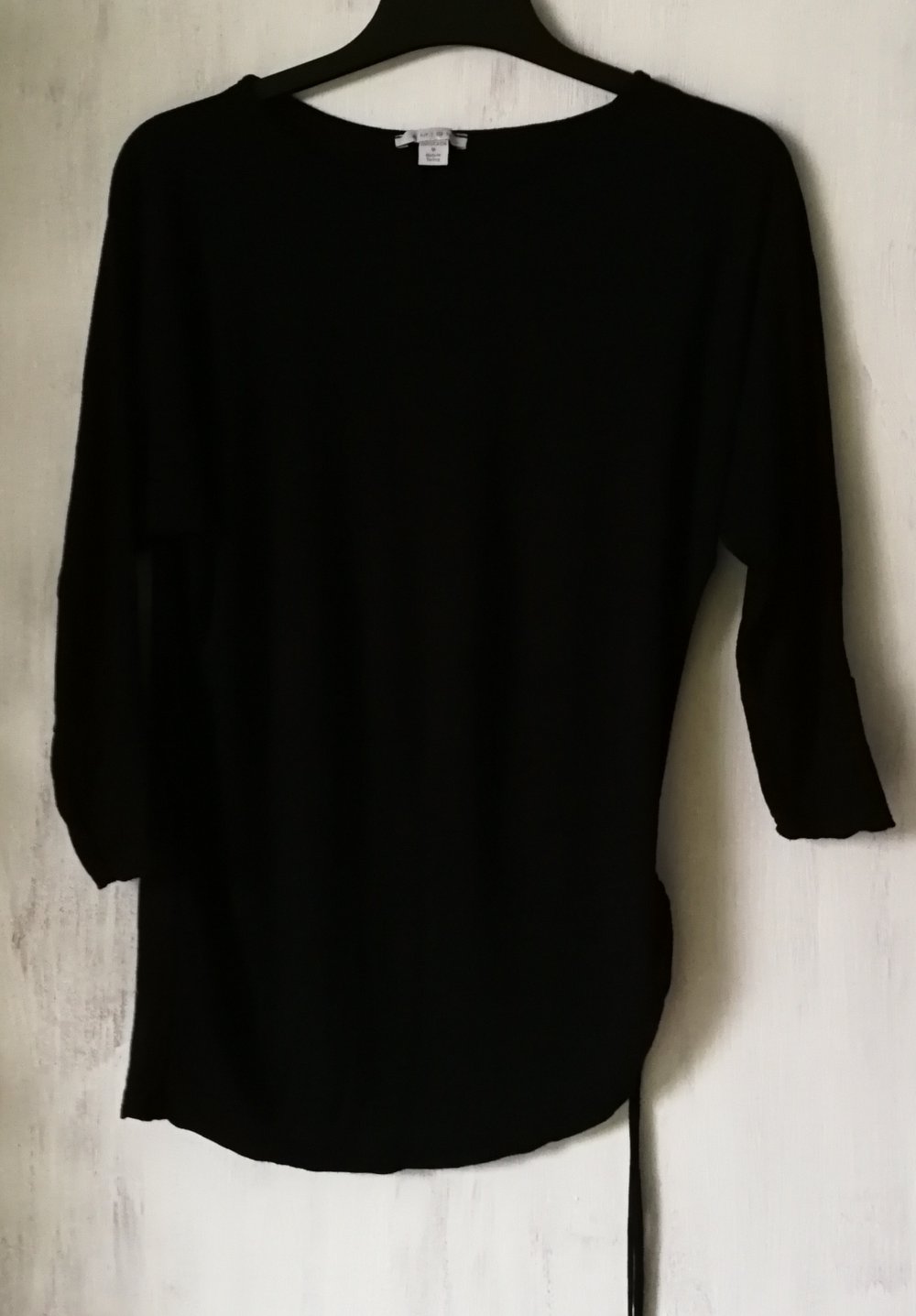 Schwarzes Basic Longsleeve Shirt Longshirt Smogged! Casual sexy bequem