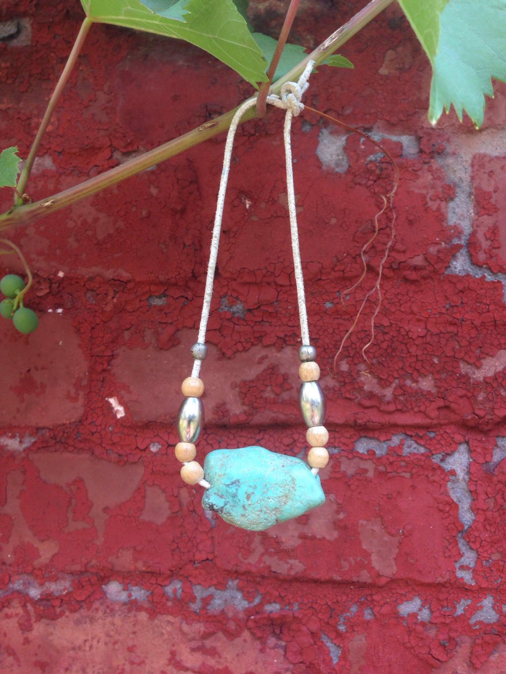 Choker Türkis Türkenit Stein! Ethno Boho Hippie Buddha Yoga Style!