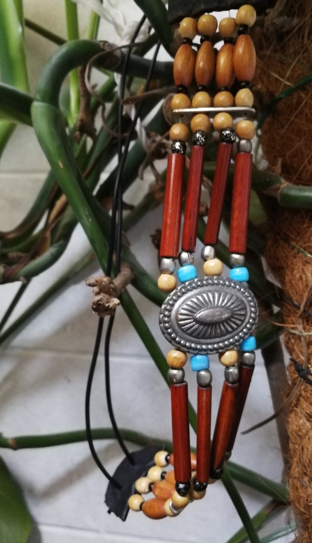 Choker Halskette Choker Indianerchoker Indianerschmuck Designerschmuck 90er Vintage Türkis unisex 