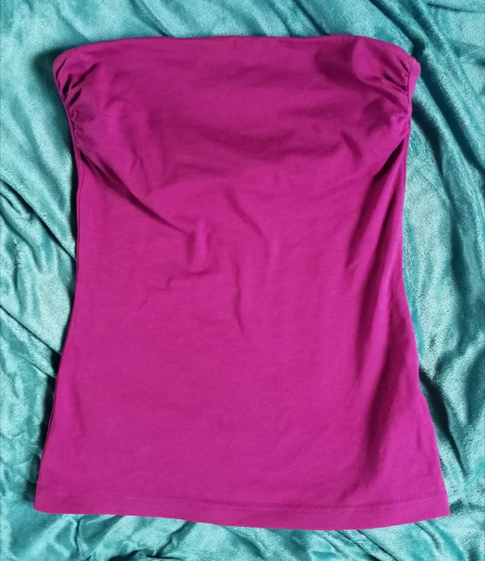 Top H&M schulterfrei Bandeautop Lila XS
