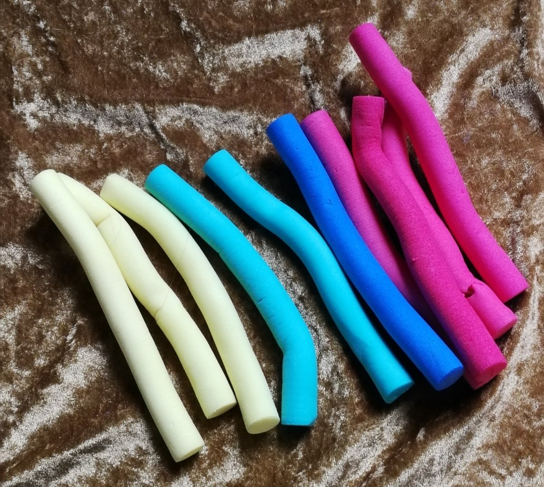 80s True Vintage Papilotten Schaumstoff-Lockenwickler Lockenstäbe
