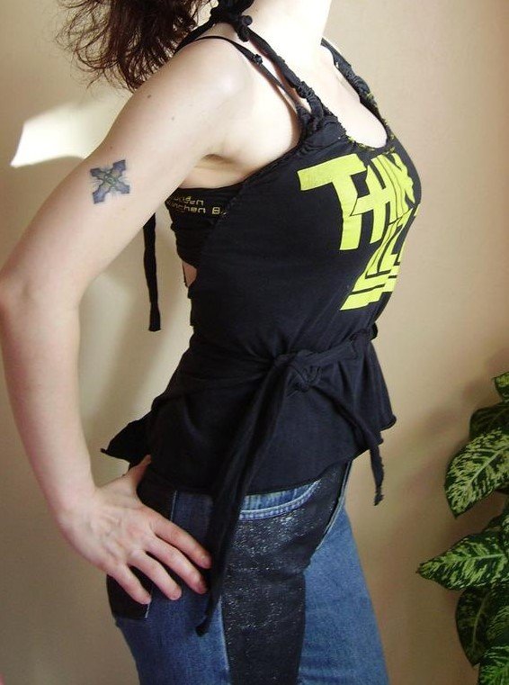 Thin Lizzy! 1999er True Vintage Designer-Bandshirt Neckholder Top Custom Unikat! Metalmode
