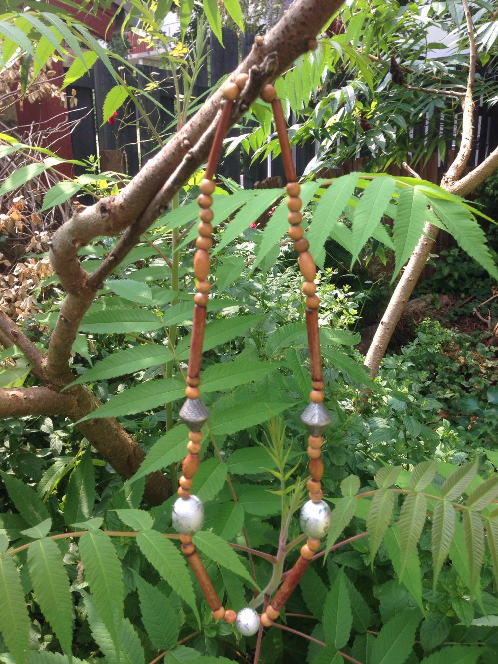 Halskette Custom Ethnoschmuck Buddha Yoga Vintage Boho Perlenkette Retrostyle! Vegan