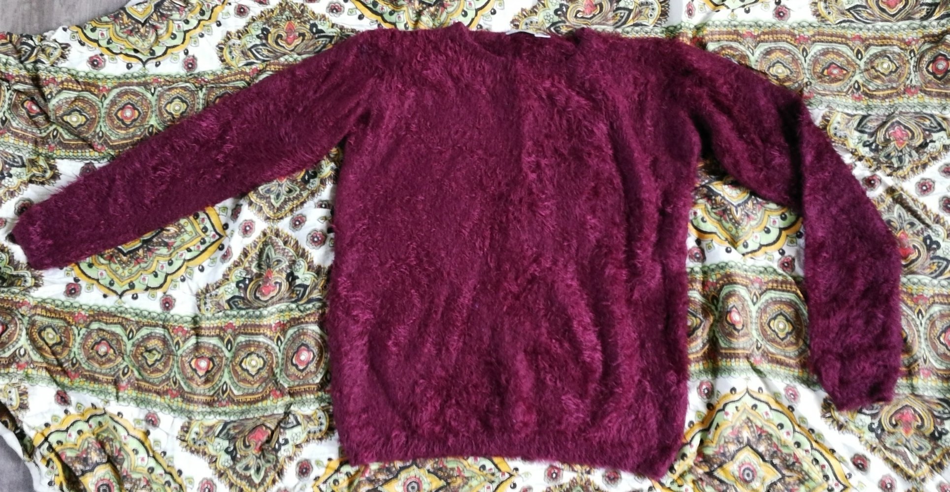 Kuschelpullover Pullover Rot Bordeaux Wuschelkuschel zeitlos leger!