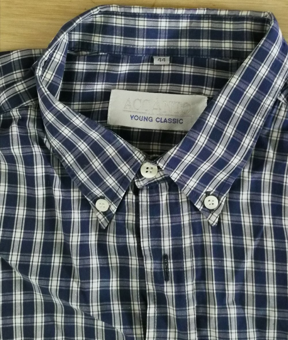 Baumwoll Hemd Karomuster Grunge Holzfällerstyle Unisex Gr. 44 Accanto Young Classic